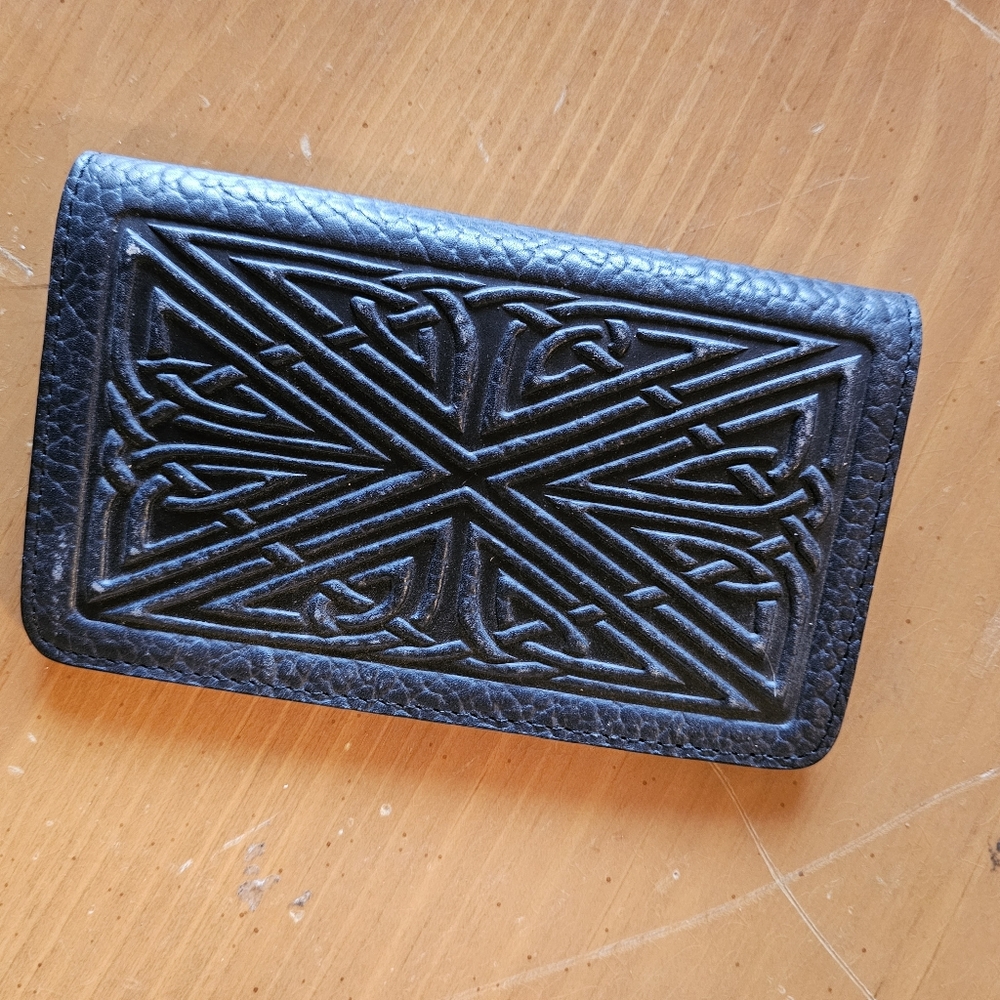 Oberon Designs Leather Document Cover Wallet Checkbook
